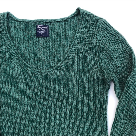 ABERCROMBIE V Neck Green Sweater Dress - Picture 8 of 13
